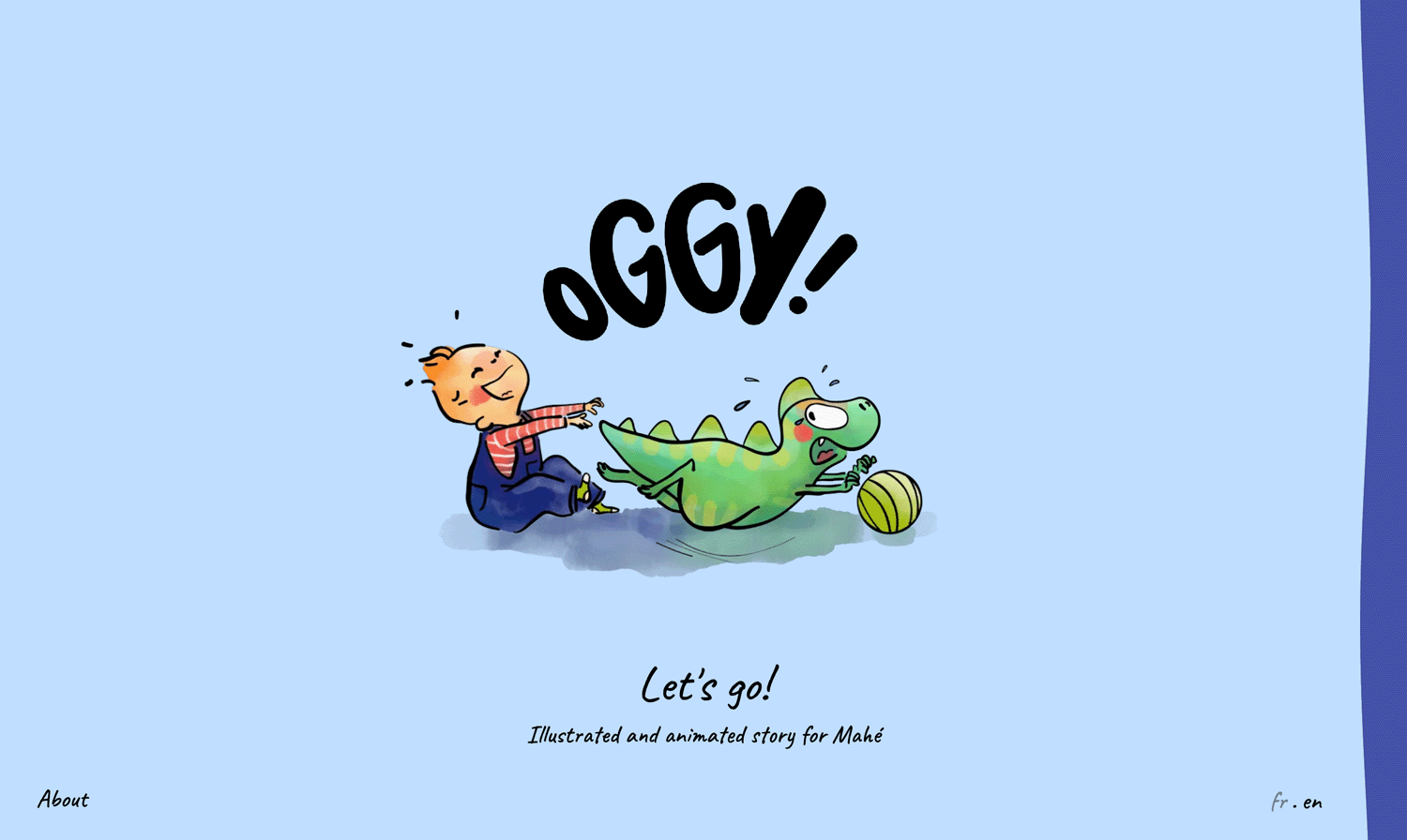 interactive website design oggy story