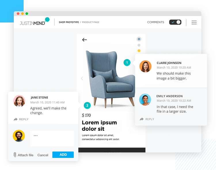 Share prototypes remotely - get feedback from users