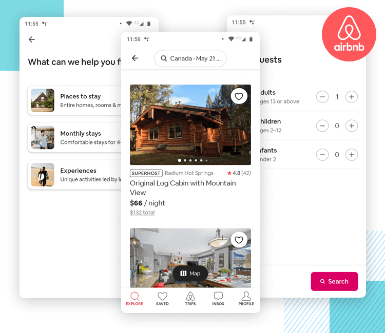 airbnb as one of the best app ui designs