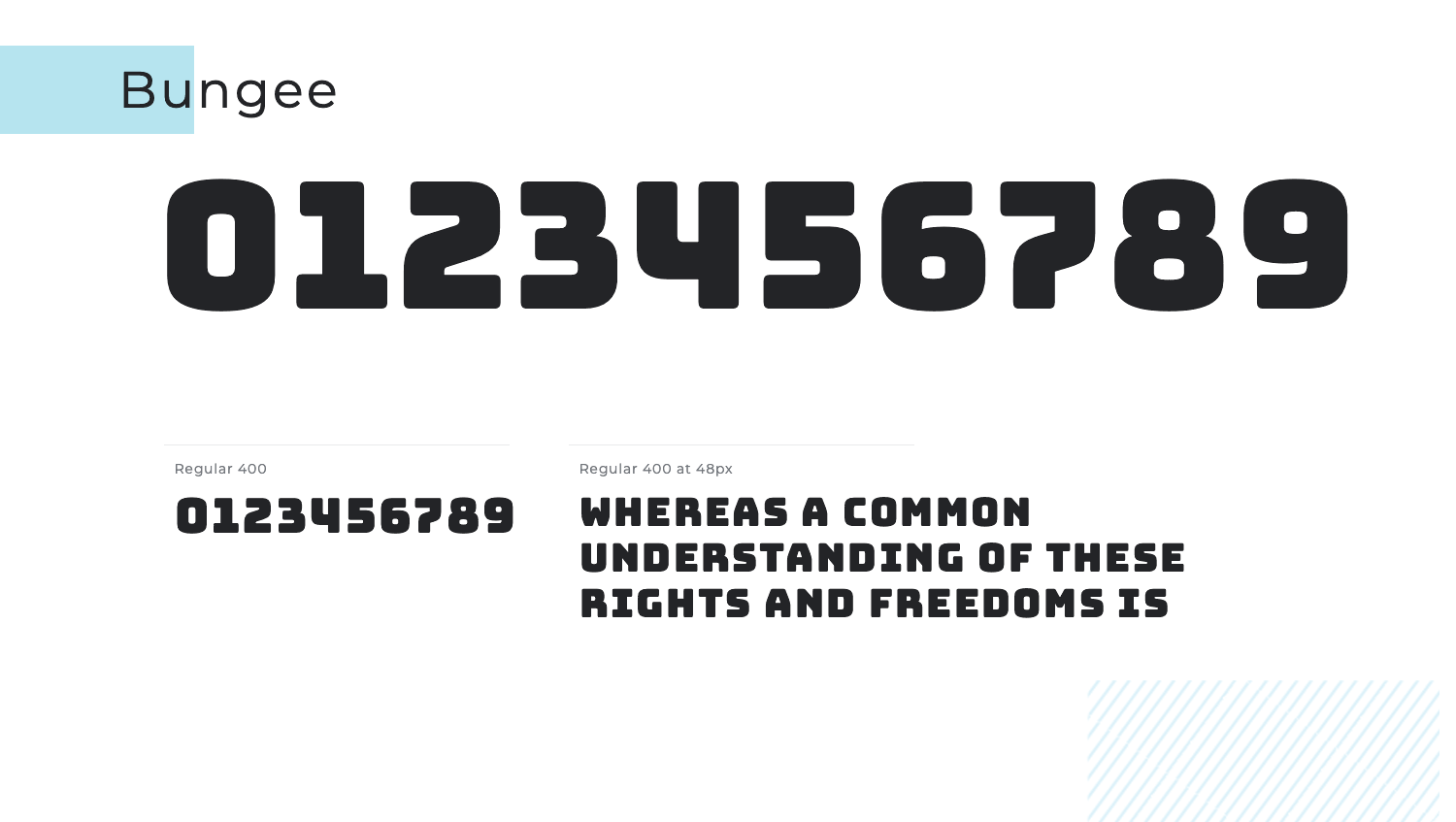 bungee free number font