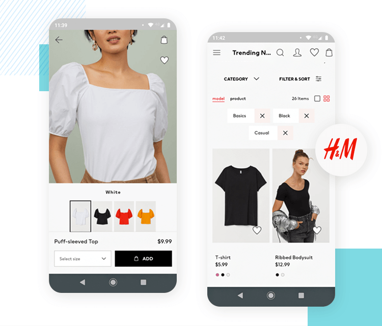 h&m as best ecommerce app design