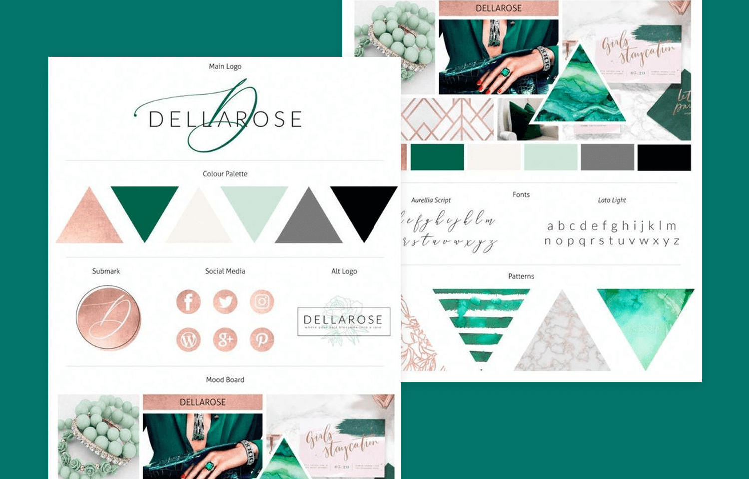 graphic design mood board template