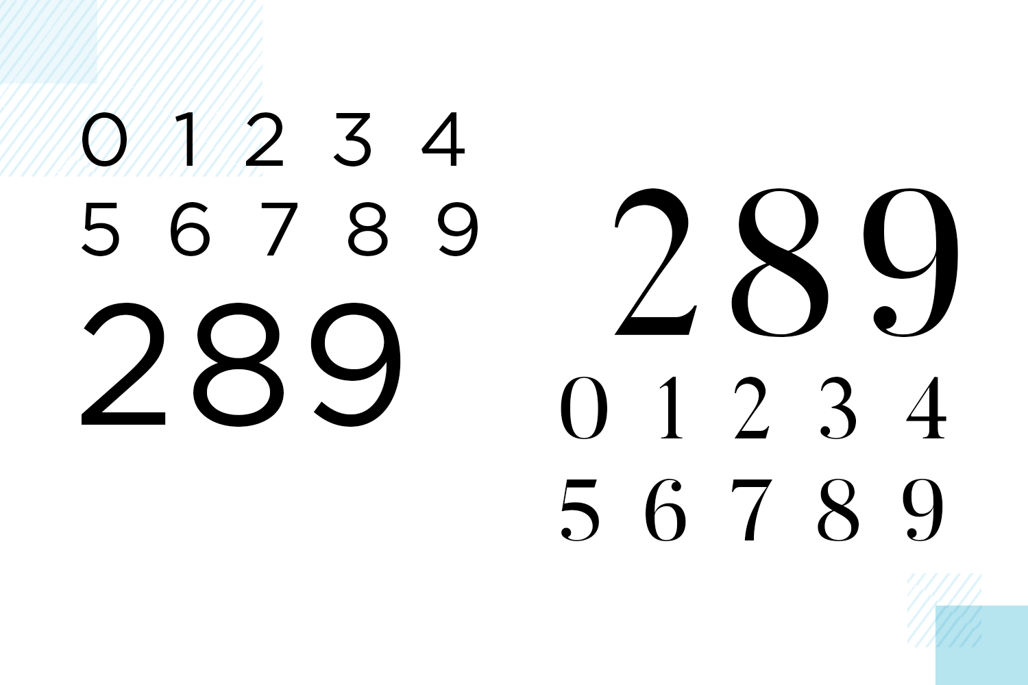 types of number fonts