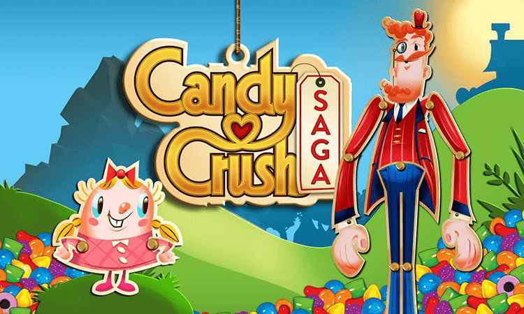 Mobile game UI design - Candy Crush splash page