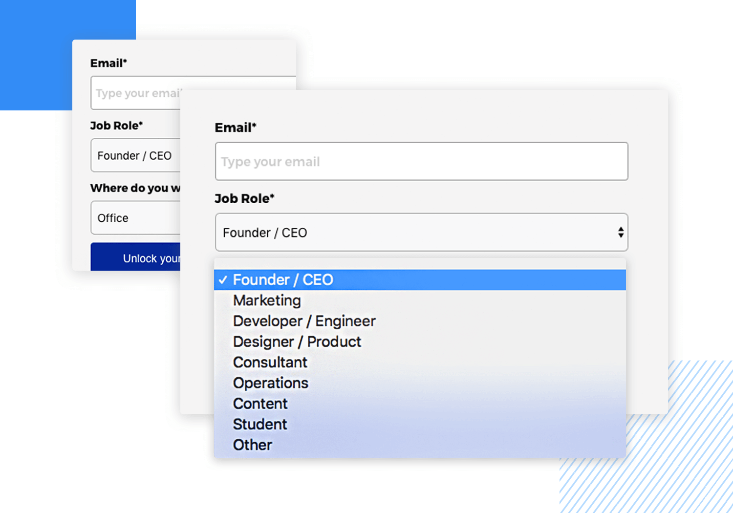 Drop down list design the complete guide Justinmind