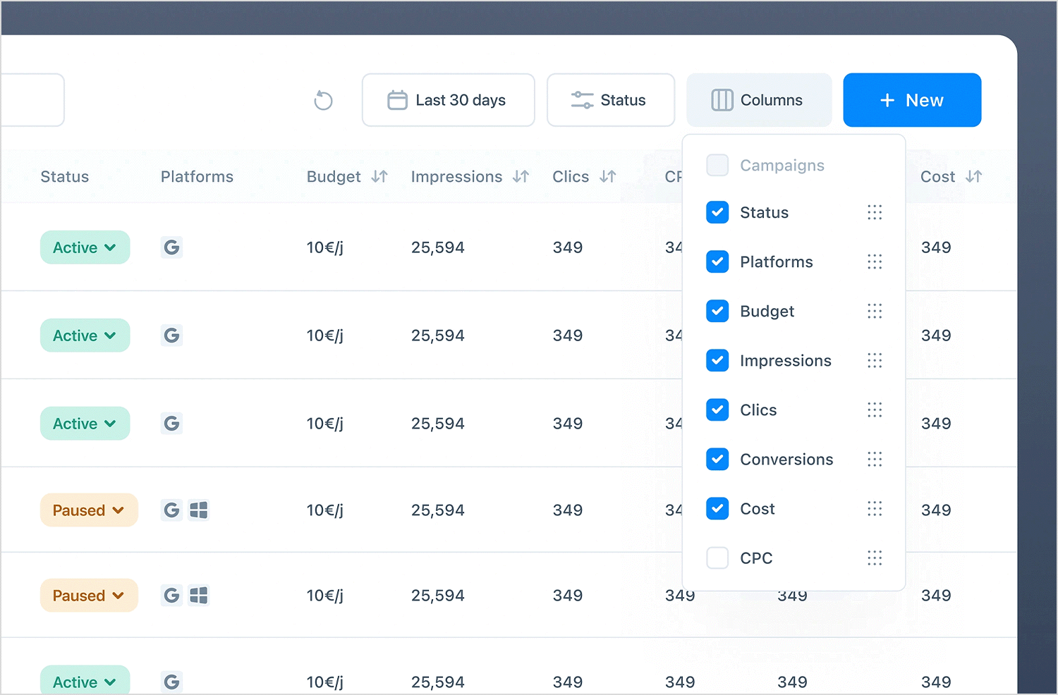 dropdown list design juliette