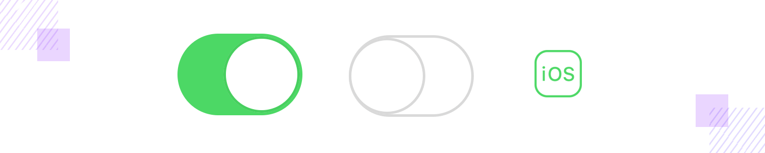 ios toggle design with the ui kit