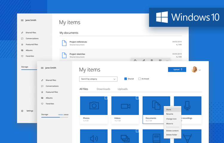 Free Windows 10 UI kit: prototype apps and software - Justinmind