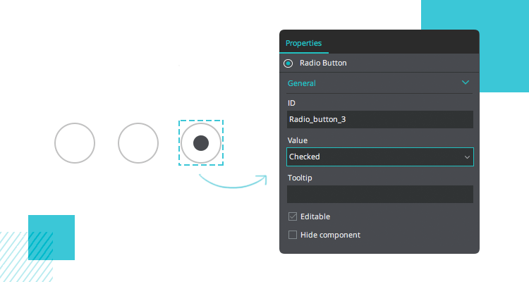 how to prototype radio buttons with justinmind