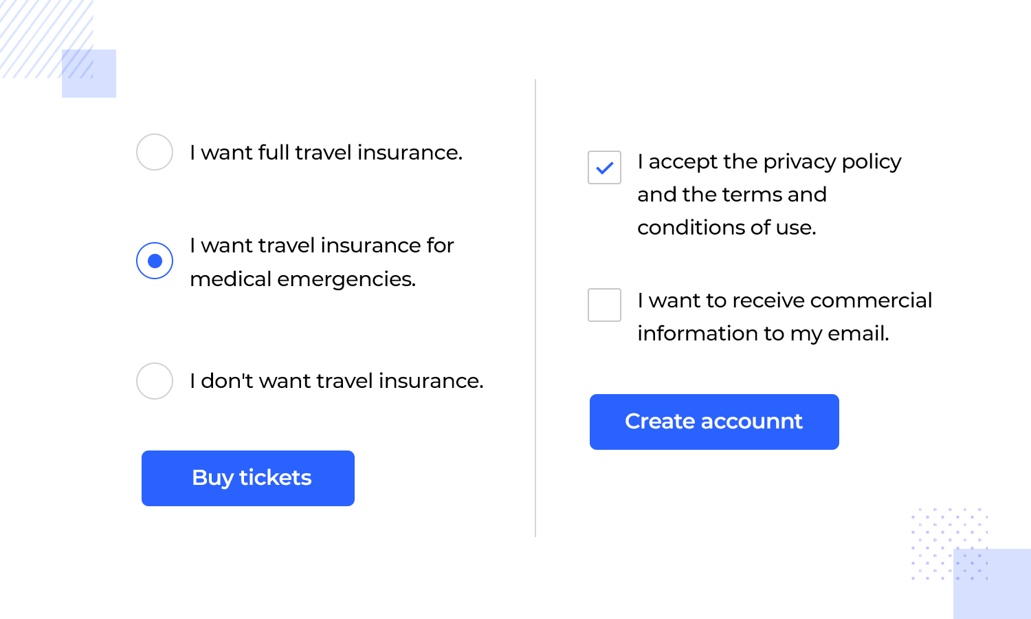 when to use checkboxes or radio buttons in ui design