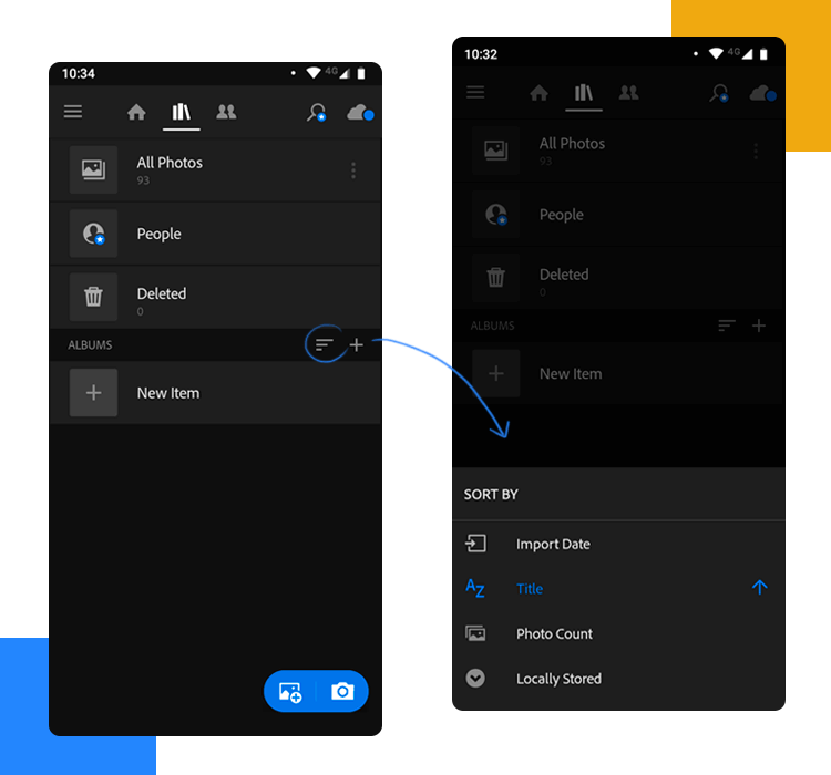 small mobile app dropdown example