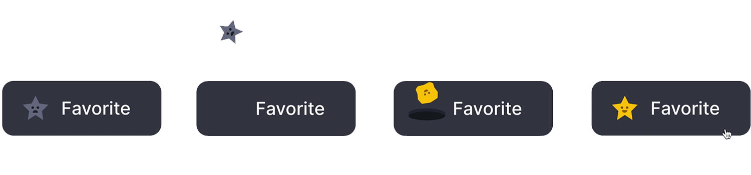 toggle buttons ui favorite