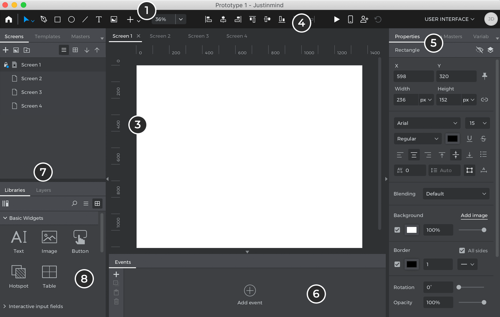 Free prototyping tool for web & mobile apps - Justinmind