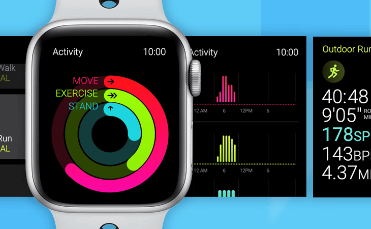 Prototyp-Beispiel - Apple Watch mit Siri, Workout- und Aktivitäts-Apps