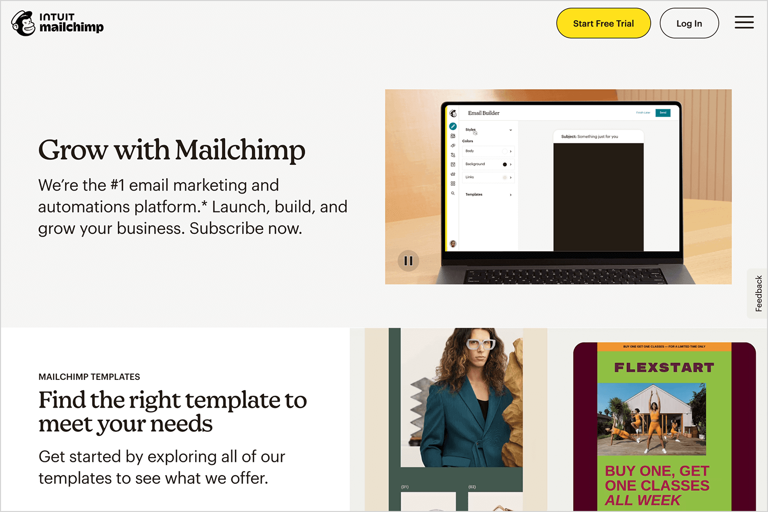 ux storytelling examples mailchimp