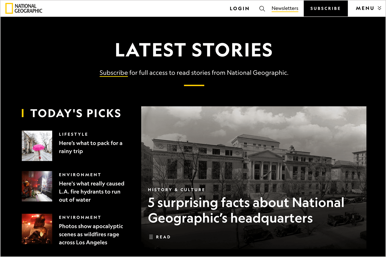 ux storytelling examples national geographic