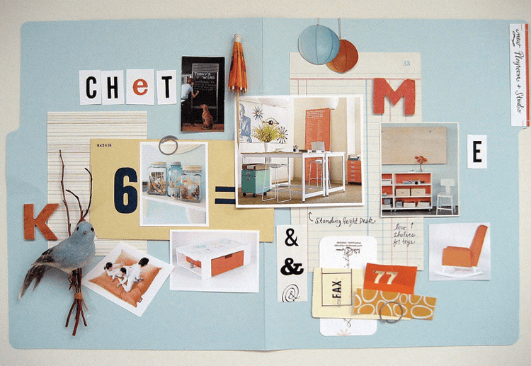Visual storytelling- mood boards help define color scheme and subject matter