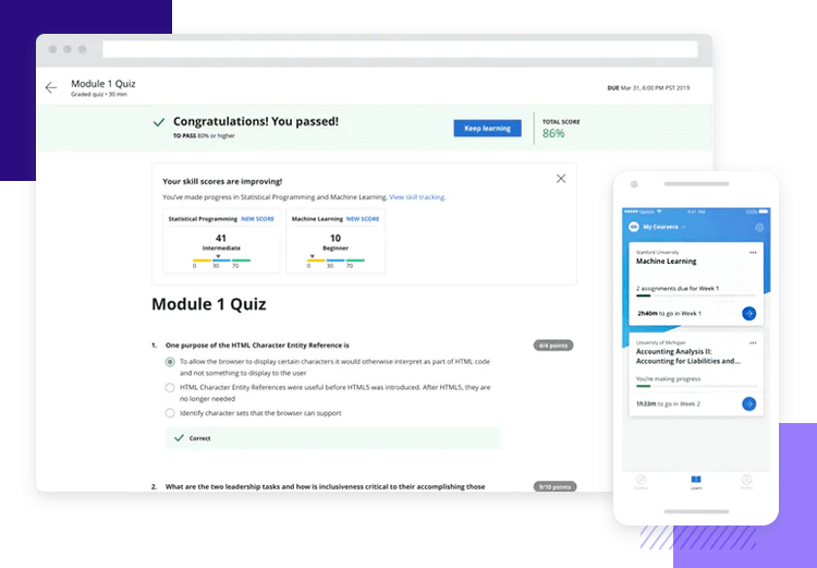 coursera as example of user centric design