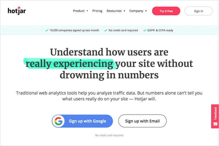 UX tools - Hotjar