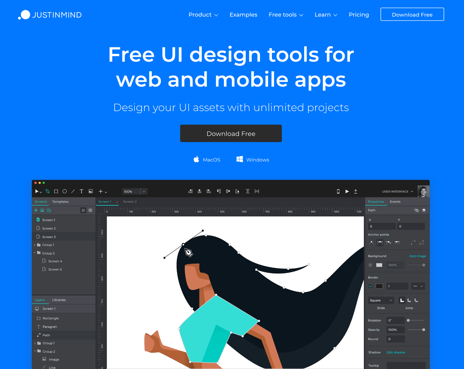 Justinmind as top SVG editor for UI design 