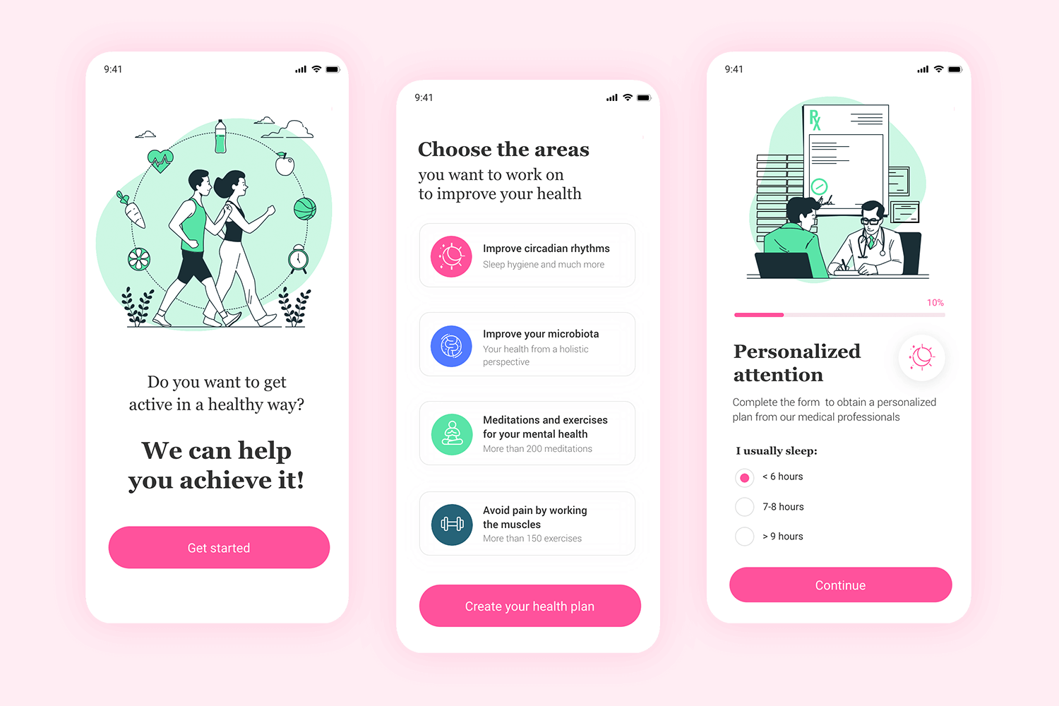 health and fitness app free mockup