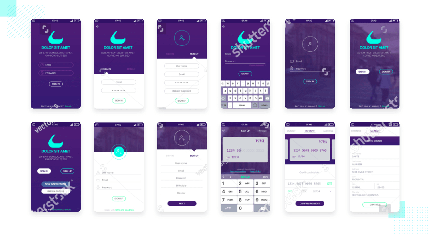 mobile app UI mockup available for free download