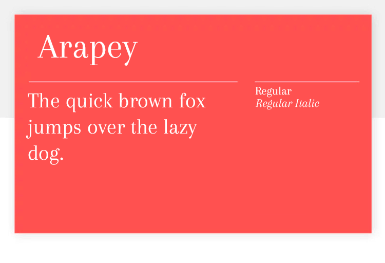 arapey as best free google font
