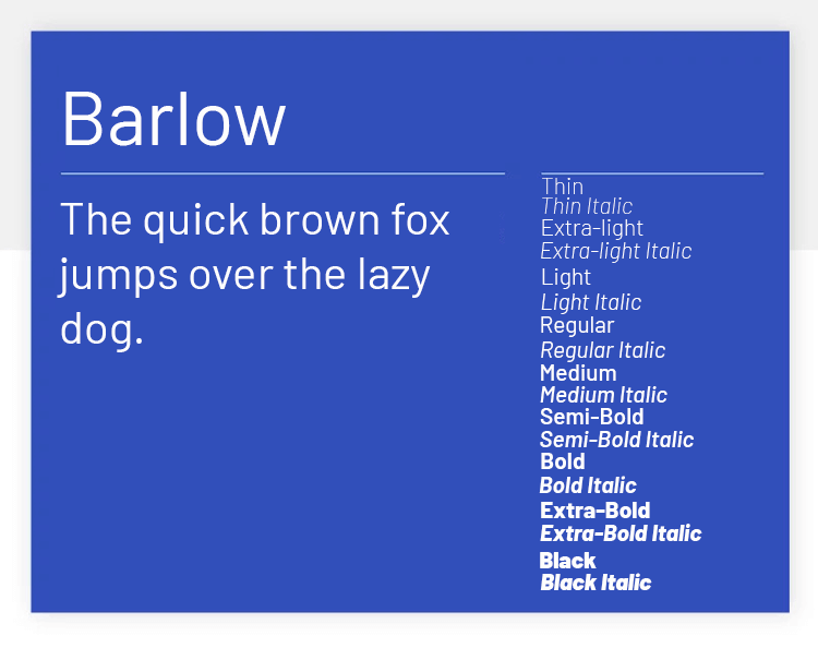 barlow as best google font