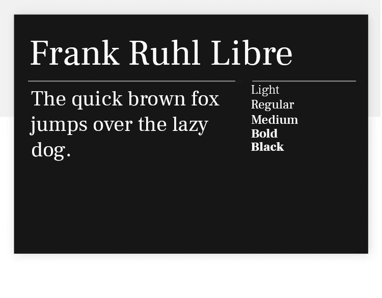 frank ruhl libre as free font for typography