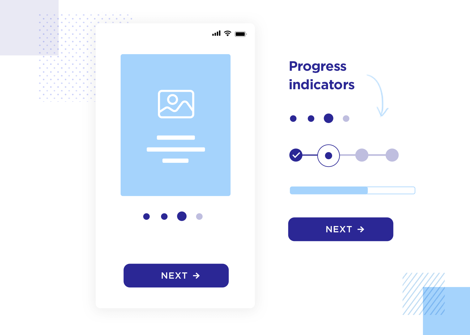 User onboarding - progress indicator