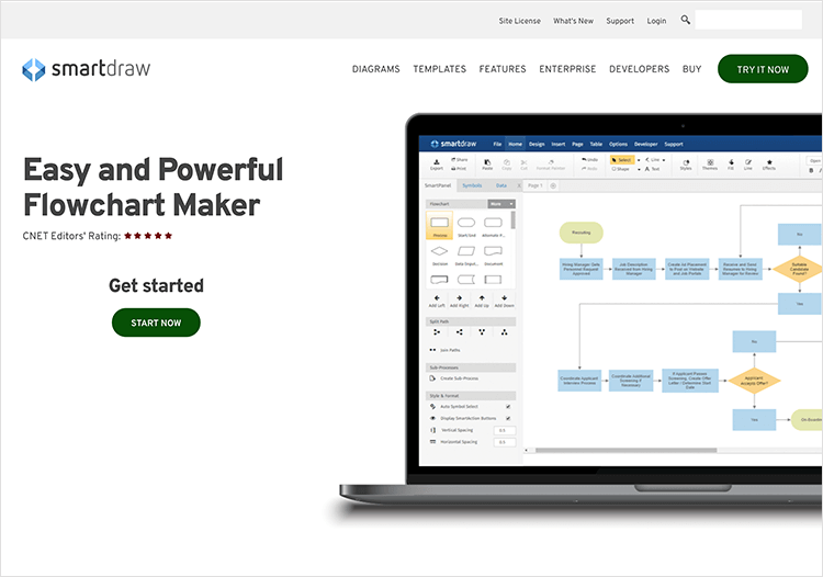 Smartdraw flowchart diagram tool image website