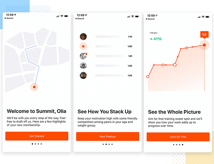 strava as example of mobile app onboarding
