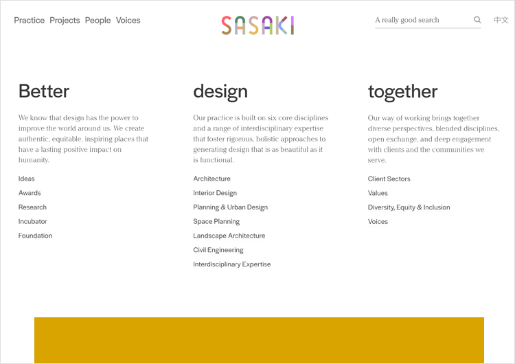 White space design - Sasaki