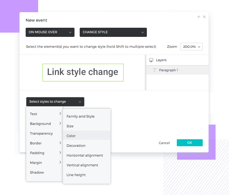 Microinteractions - creating a mouse over effect in Justinmind