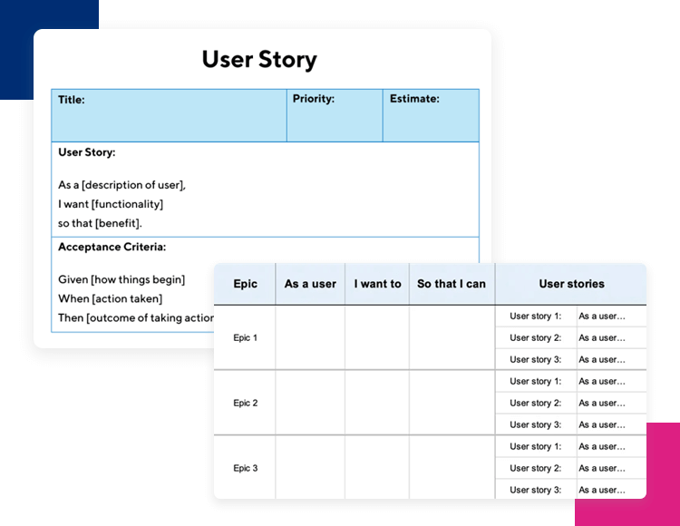 User story template