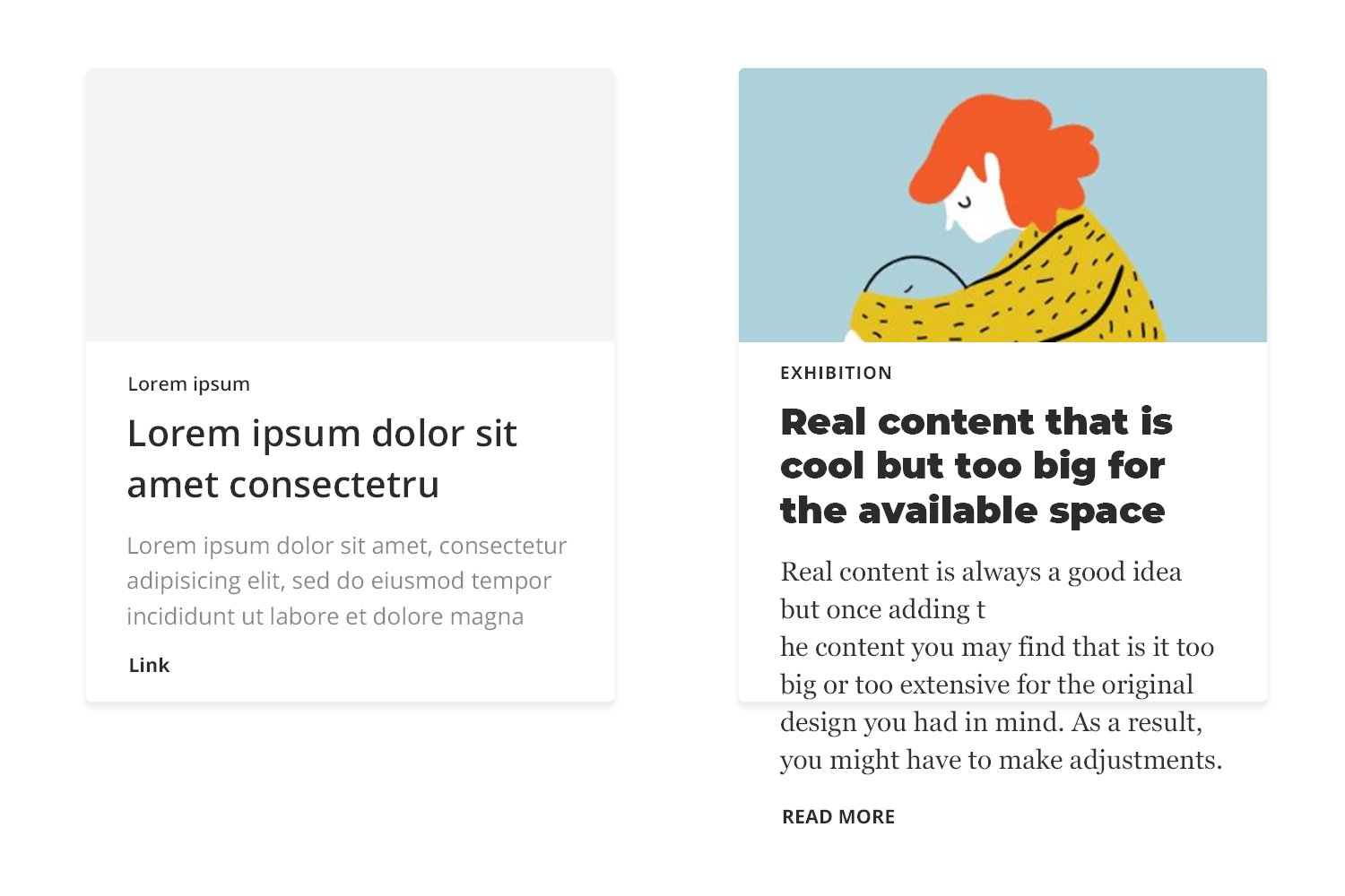 Lorem ipsum vs real content