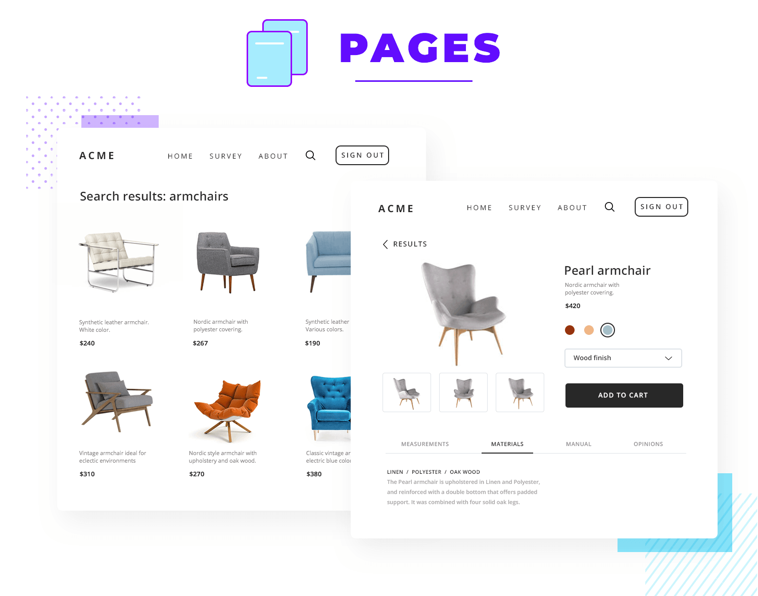 last stage of atomic design - pages