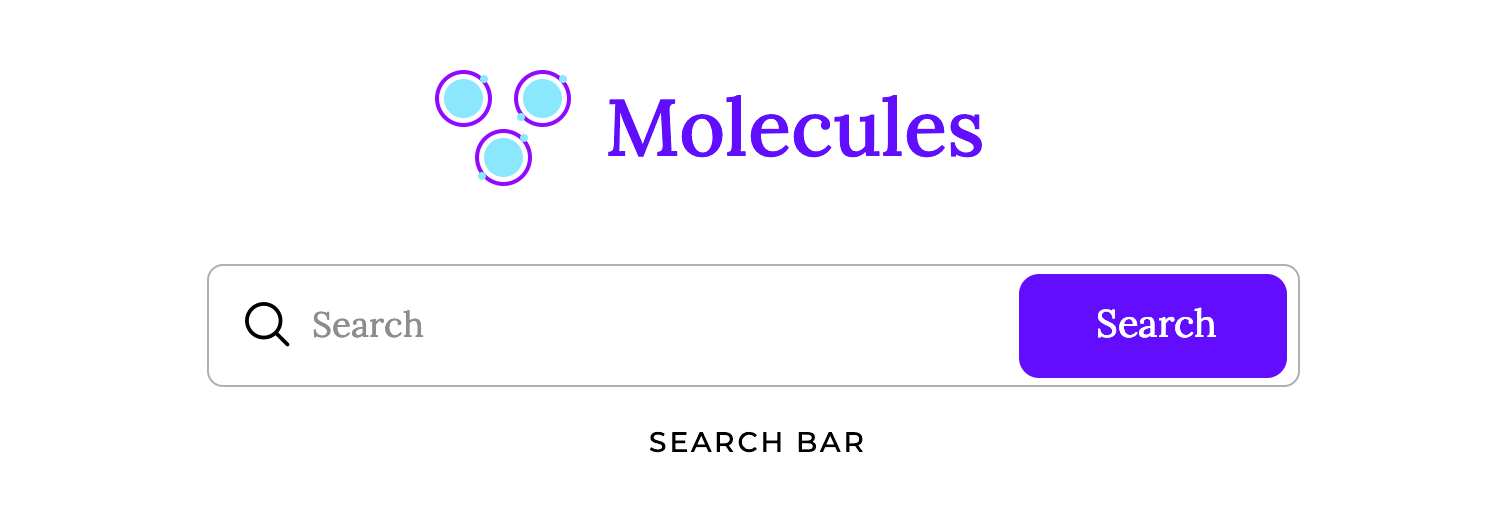 Search bar as a molecule in Atomic Design