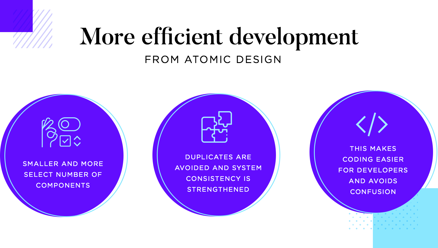Efficiency in atomic design systems