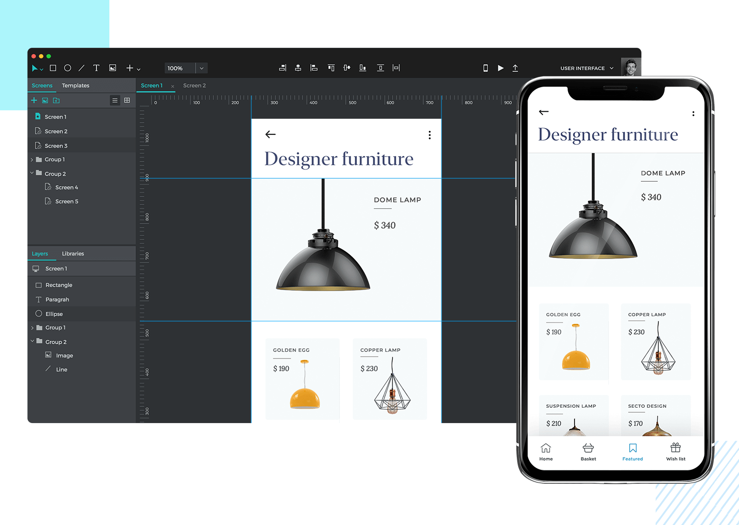 Good prototyping tools let you simulate on real devices