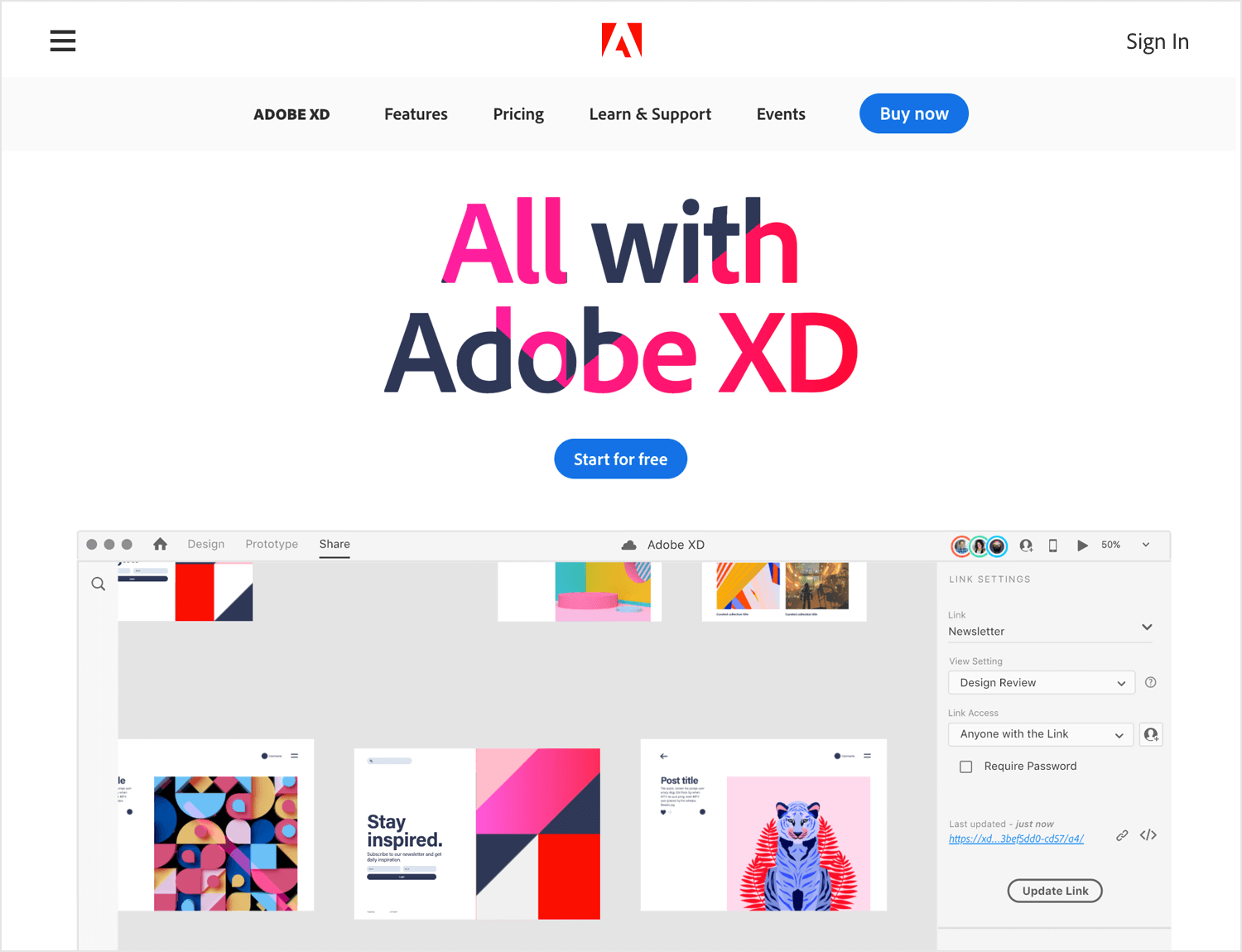 UX design tools - Adobe XD