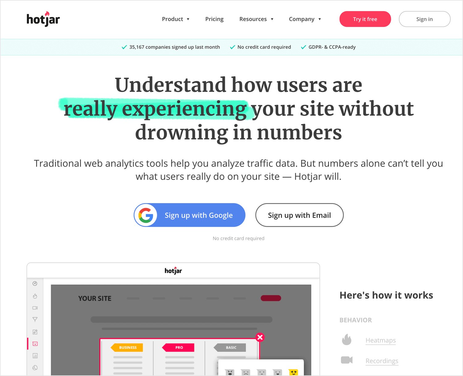 Best UI testing tools - Hotjar