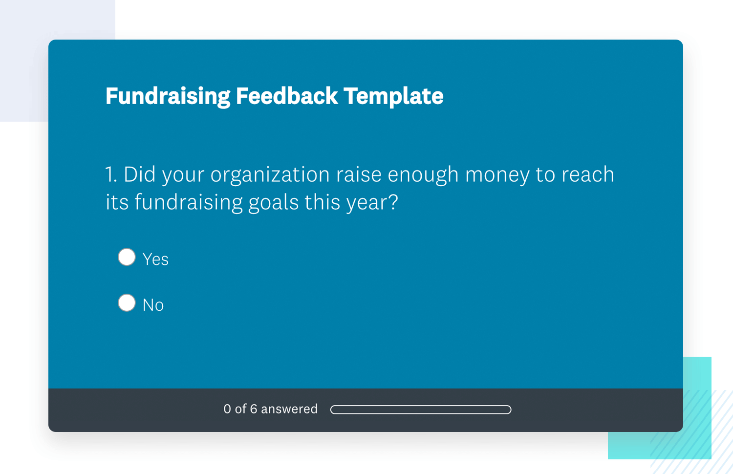 example of survey with bold use of color template