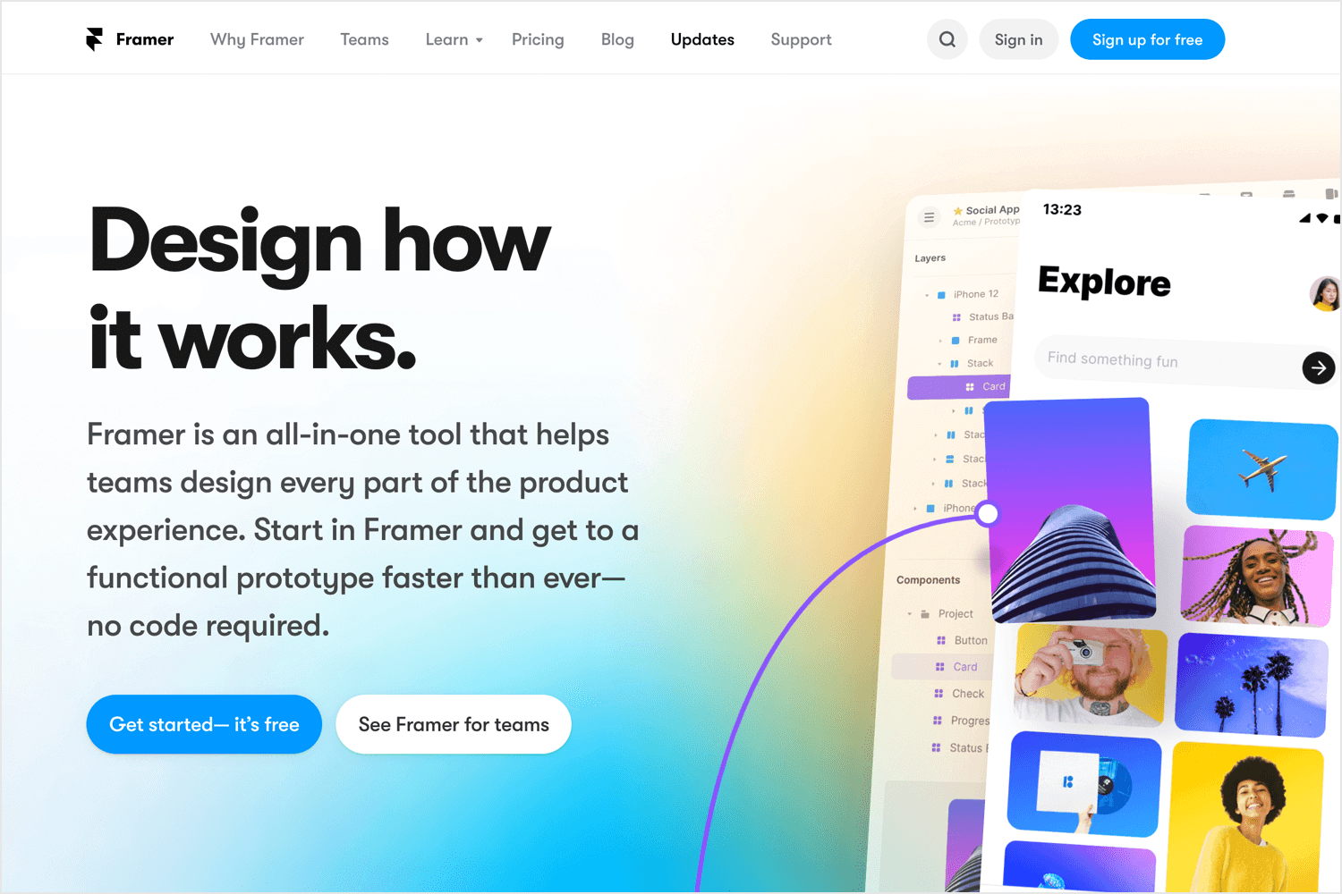 Interaction design tools - Framer