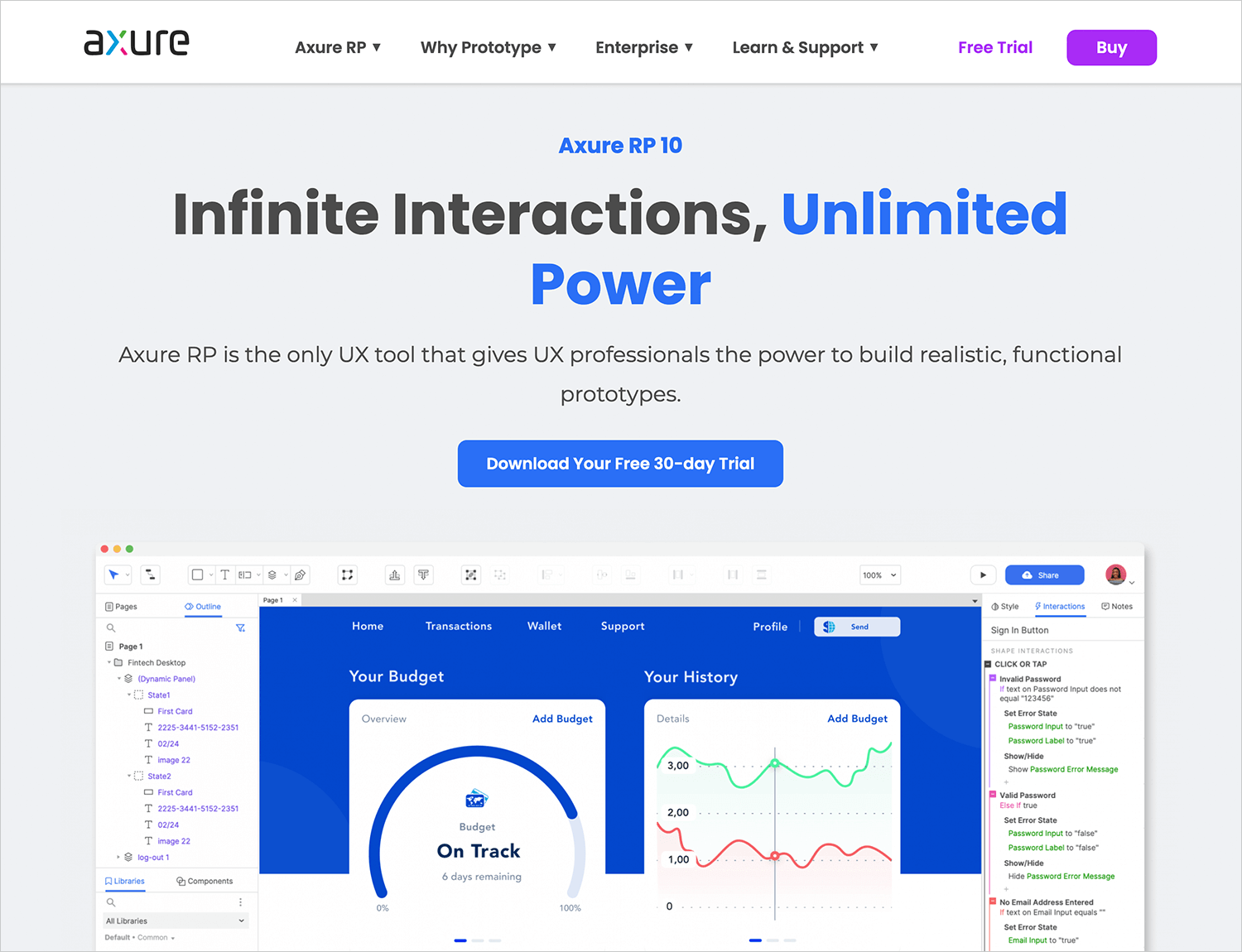 high fidelity wireframes - axure