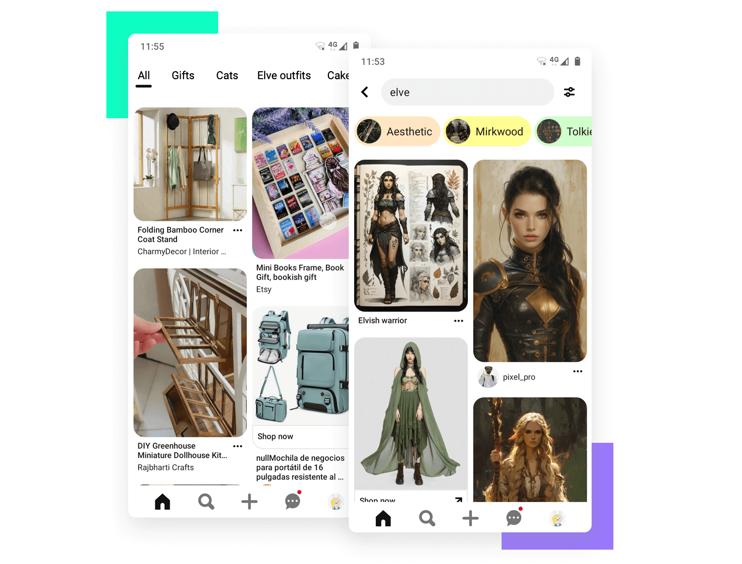 mobile app navigation example pinterest