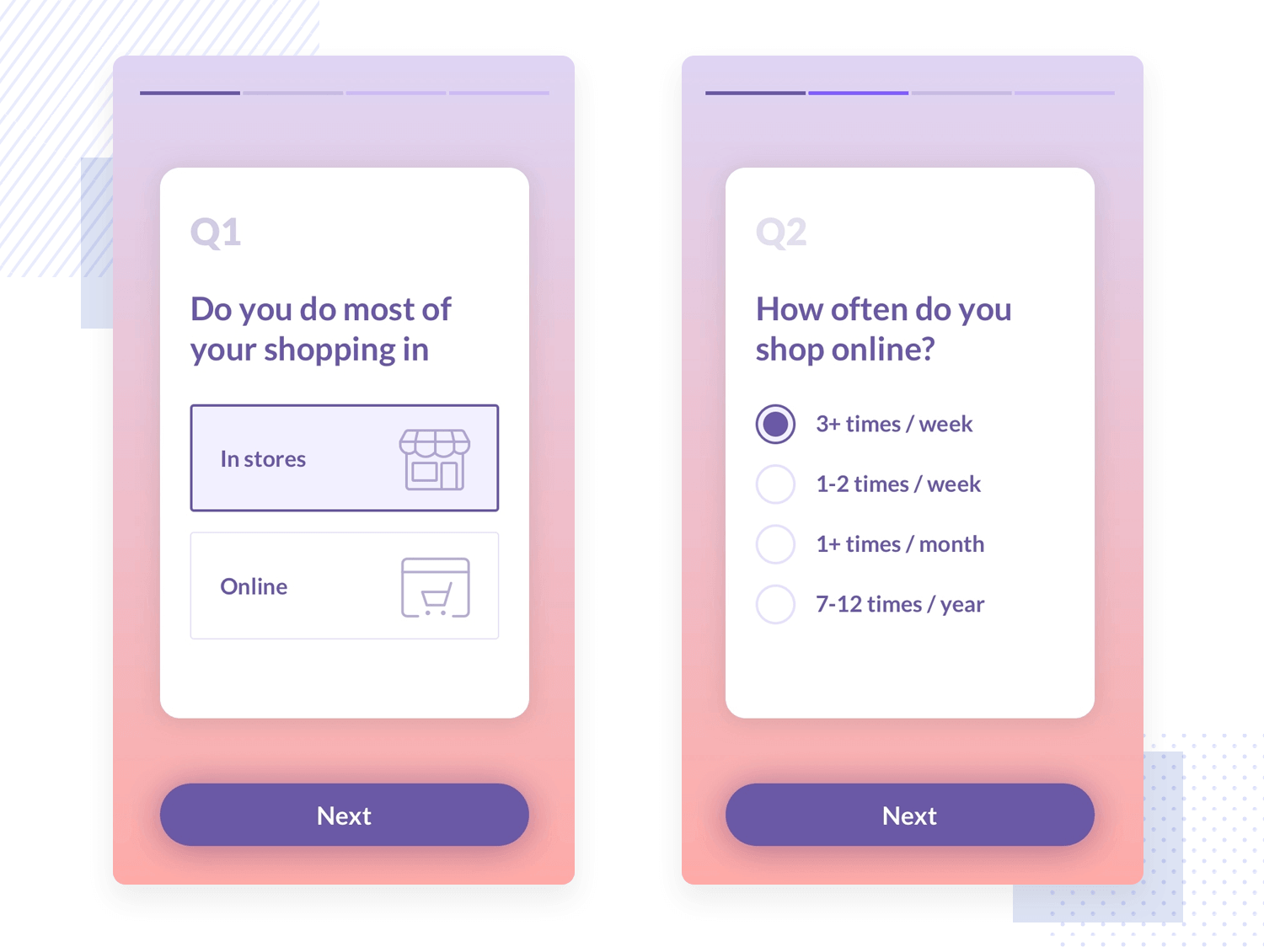 example of mobile app survey design