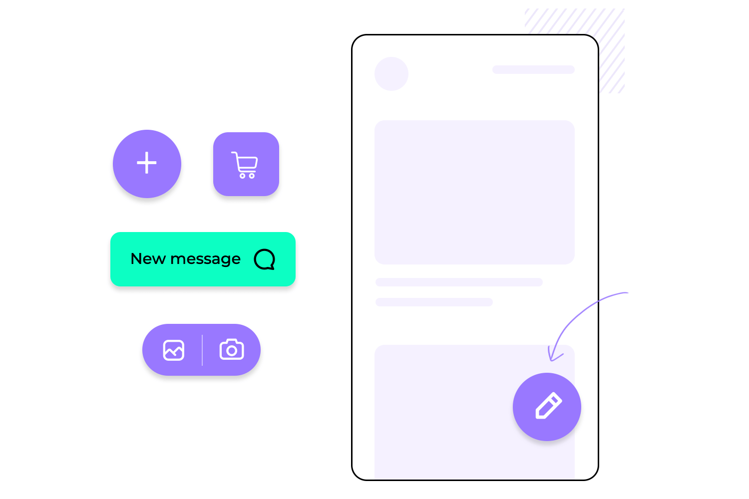 mobile navigation patterns floating