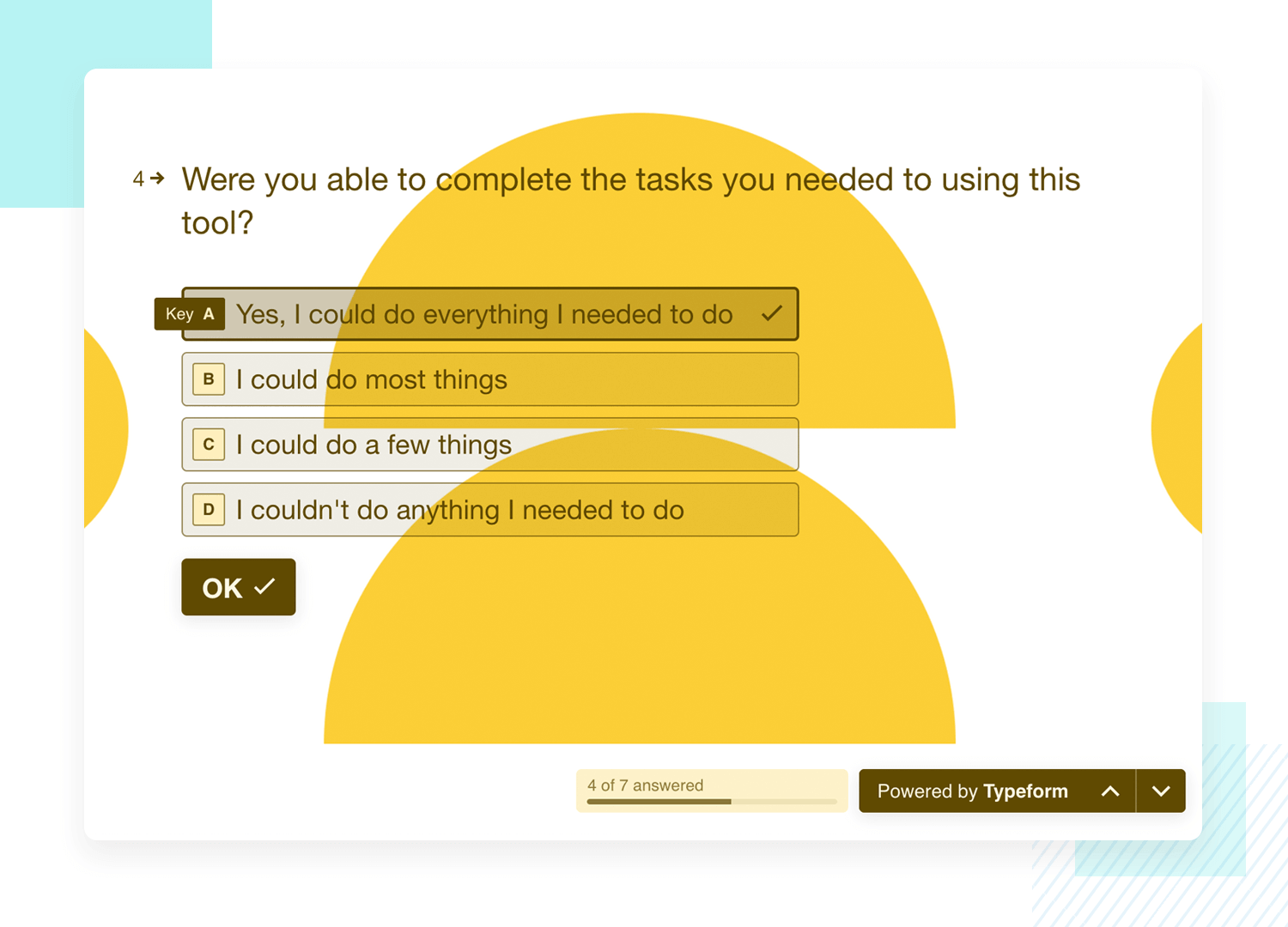 example of system usability survey by typeform