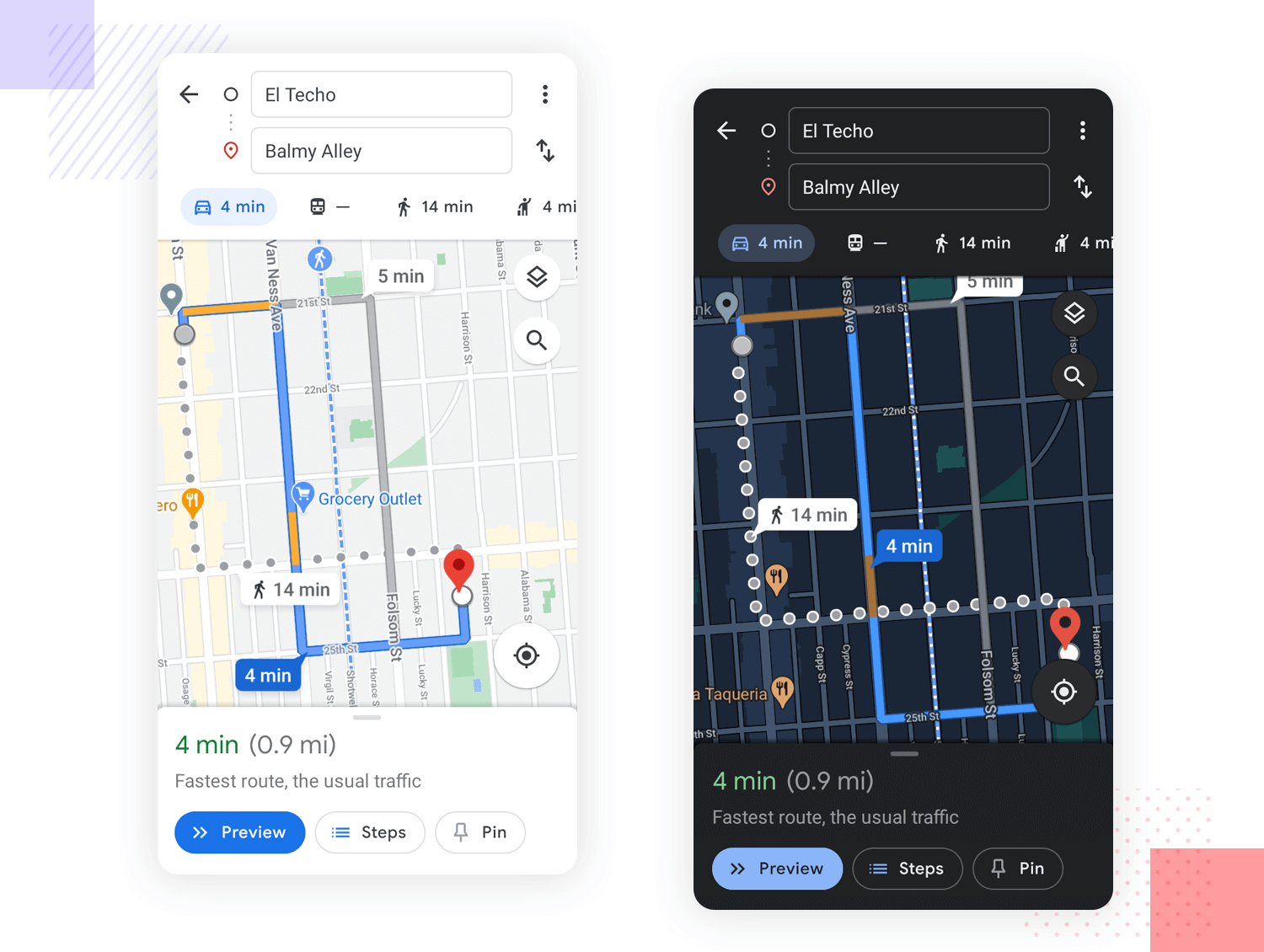 UX principles - light vs dark mobile app UIs